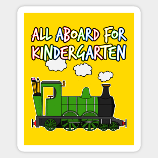 All Aboard For Kindergarten Steam Train Sticker